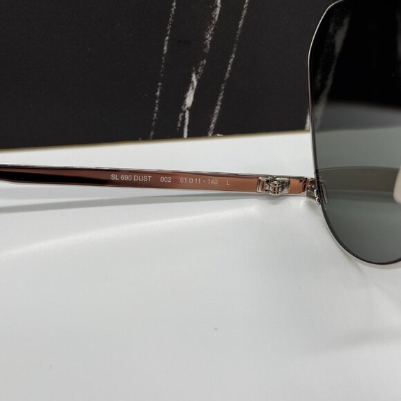 NEW SAINT LAURENT SL690 DUST 002 SUNGLASSES MEN SILVER EYEWEAR SL 690 DUST 002 - Picture 13 of 15